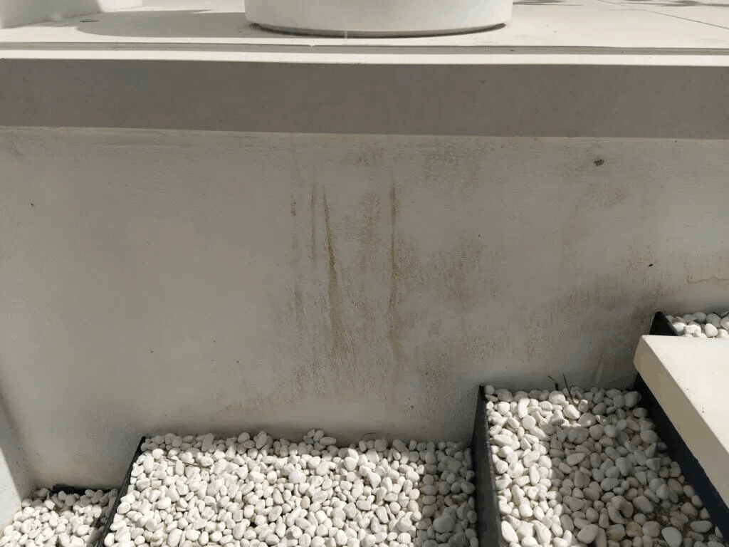 Stained wall before cleaning by Universal Eco Homes